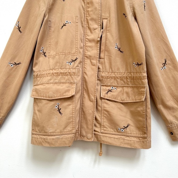 Madewell Embroidered Pessage Jacket Floral Military Style, Size Medium - Picture 9 of 16